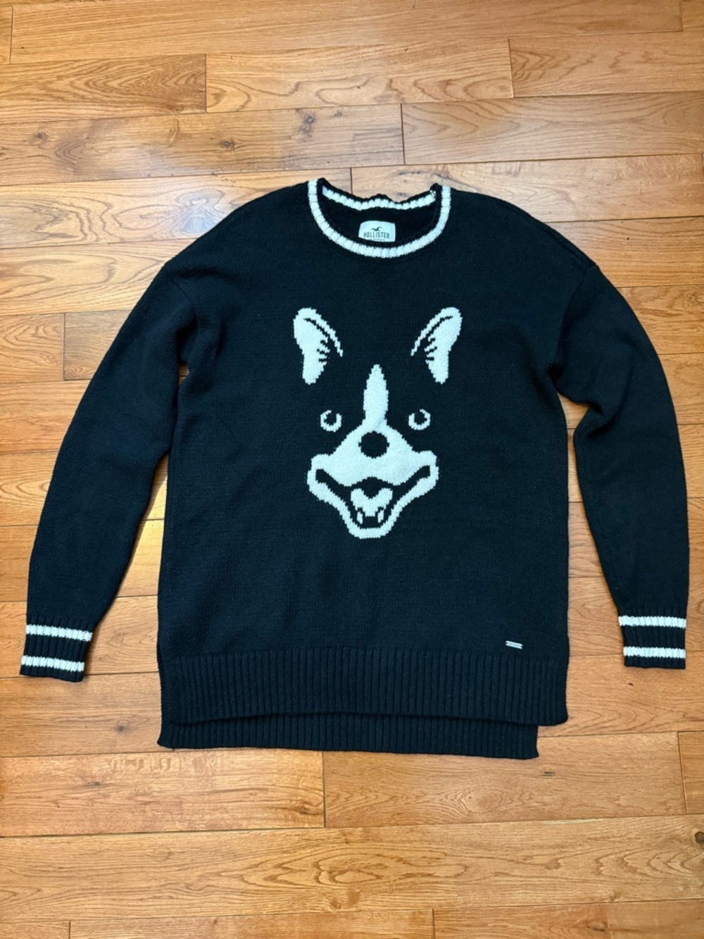 Y2K Hollister Sweater with Boston Terrier Print